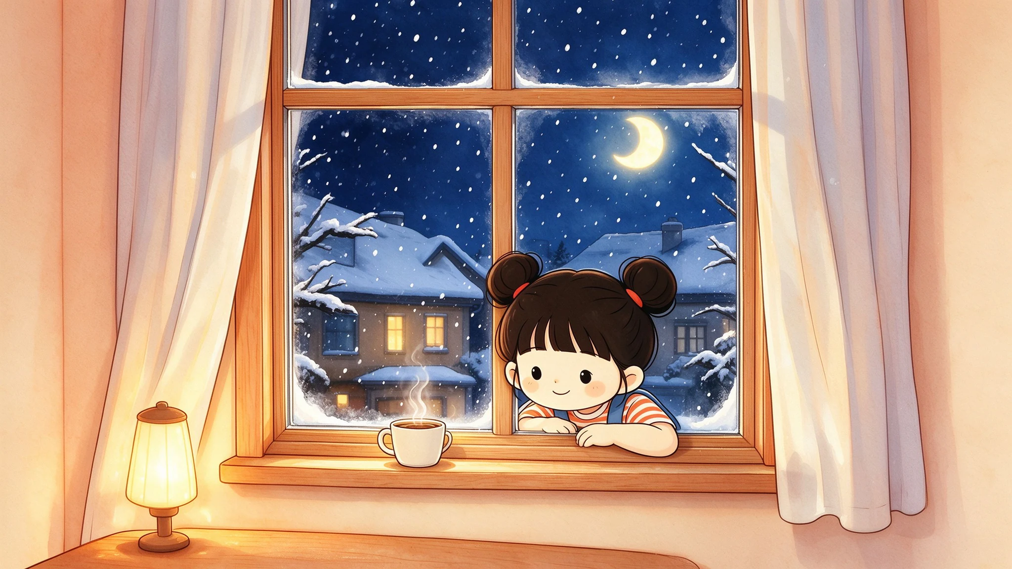 冬·初雪窗